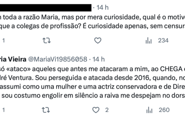 Maria Vieira, justificação