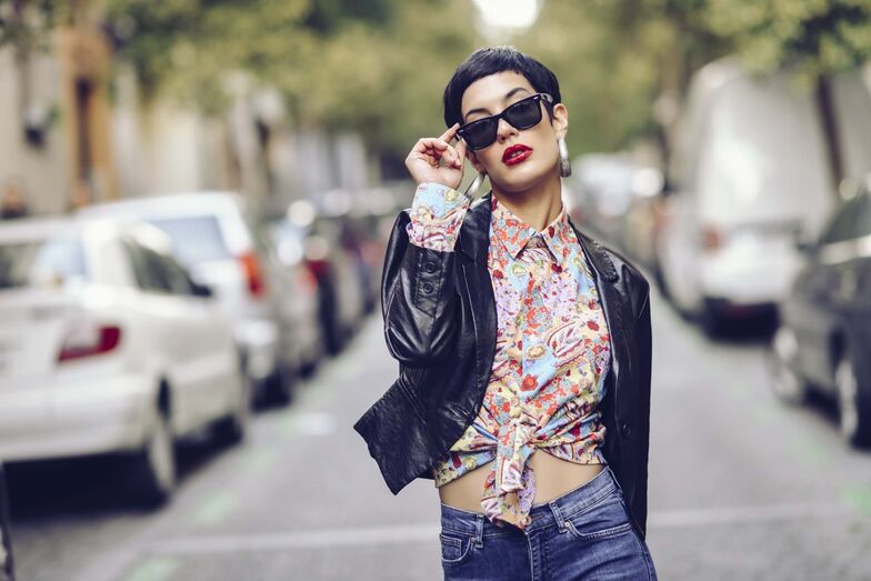 mulher, rua, fashion, moda, vintage 