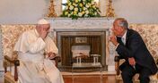 Papa Francisco com Marcelo Rebelo de Sousa em Lisboa 