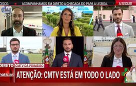 CMTV volta a crescer e lidera todos os dias da visita do Papa