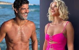 Cristina Ferreira e Bruno Cabrerizo. Chegaram à mesma hora ao teatro, usaram um mensageiro à saída e depois ele partiu de UBER