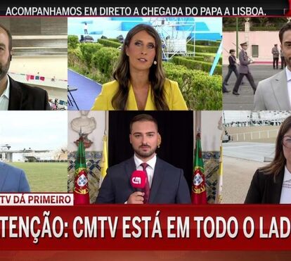 CMTV volta a crescer e lidera todos os dias da visita do Papa