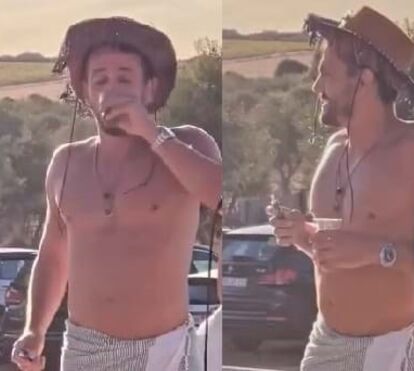 Cigarro numa mão, cerveja noutra. Pedro Teixeira diverte-se em festa animada depois de férias em Miami