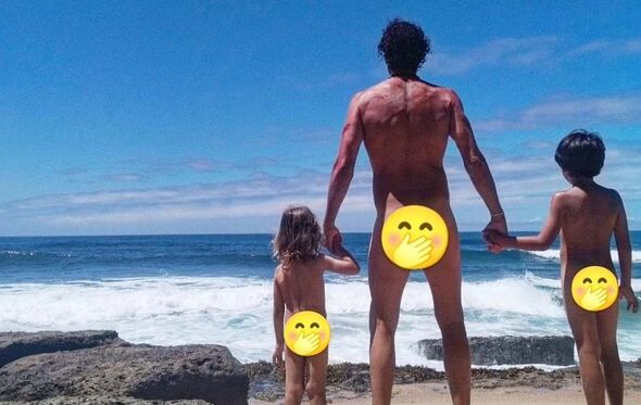 Gustavo Santos com os filhos