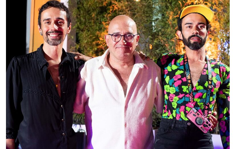 José Raposo com os filhos Ricardo Raposo e Miguel Raposo 
