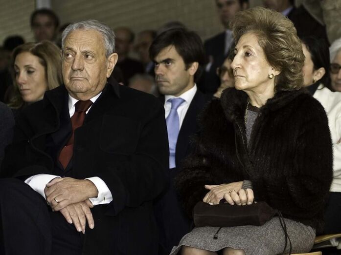 Américo Amorim com a mulher, Maria Fernanda