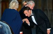 Rei Carlos III, rainha Camilla, Emanuelle Macron e Brigitte Macron 