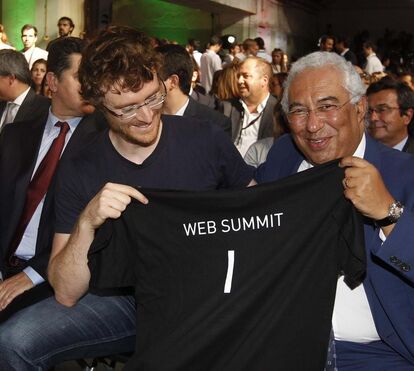 Os momentos de Patrick Cosgrave, da Web Summit, com Marcelo, Costa, Medina e Moedas