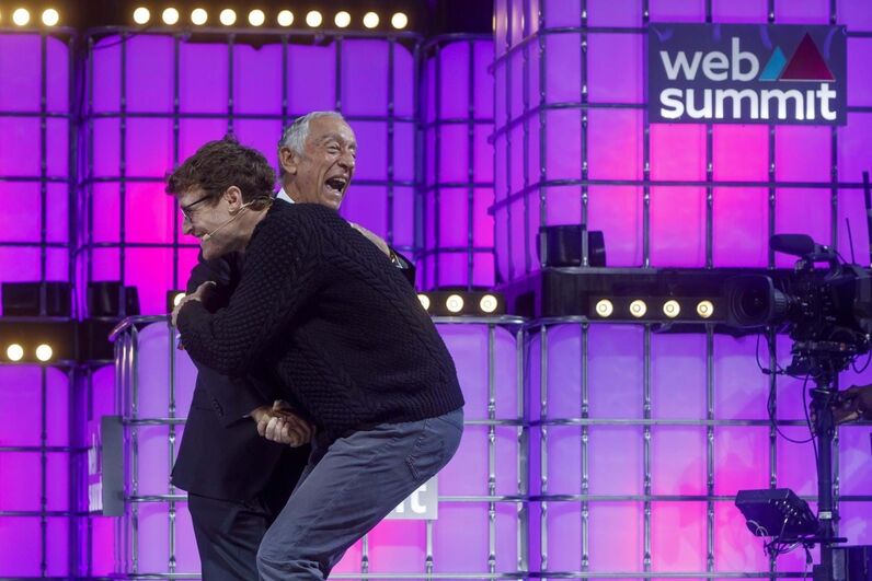 Patrick Cosgrave e Marcelo Rebelo de Sousa