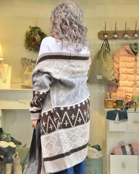 Casacos de malha compridos