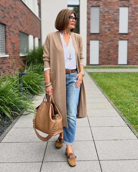 Casacos de malha compridos