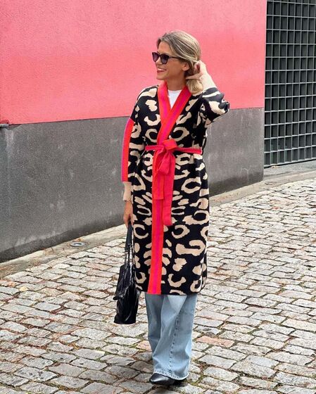 Casacos de malha compridos