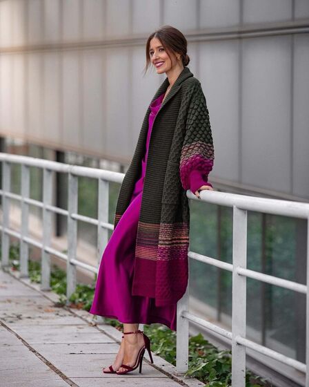 Casacos de malha compridos