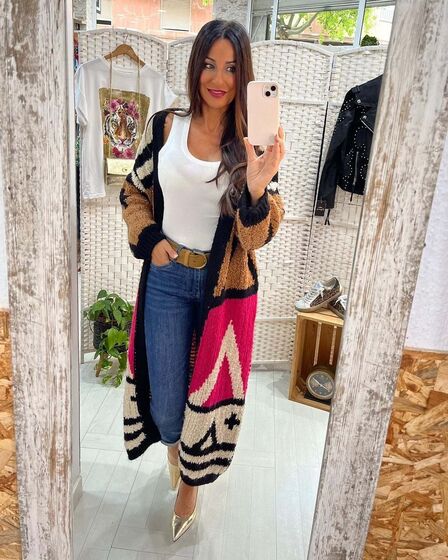 Casacos de malha compridos