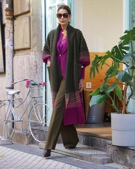 Casacos de malha compridos