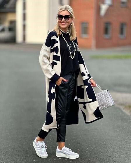 Casacos de malha compridos