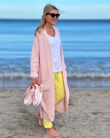 Casacos de malha compridos