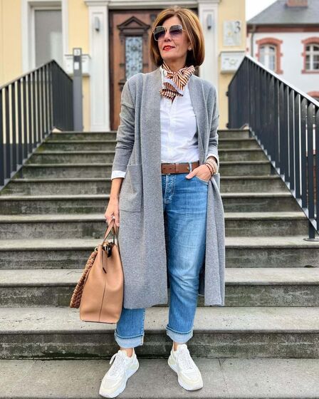 Casacos de malha compridos