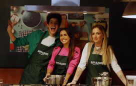 Eles foram aprender a fazer 'Christmas Cookies' com o chef Miguel Mesquita