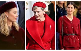 Afronta! Charlotte e Beatrice vestiram-se de vermelho e apagaram o brilho de Charlene