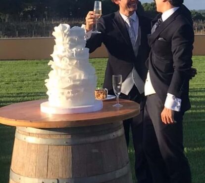 O momento amoroso do casamento de Bernardo Lobo Faria e Diogo Bravo