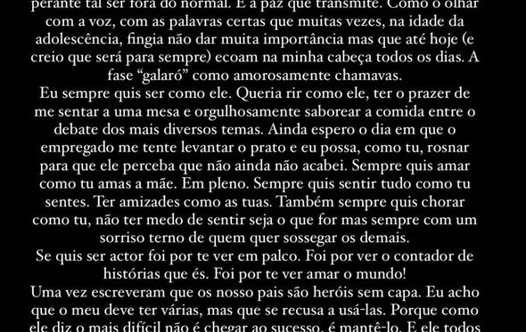 José Condessa, homenagem, pai
