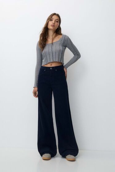 Calças de bombazine