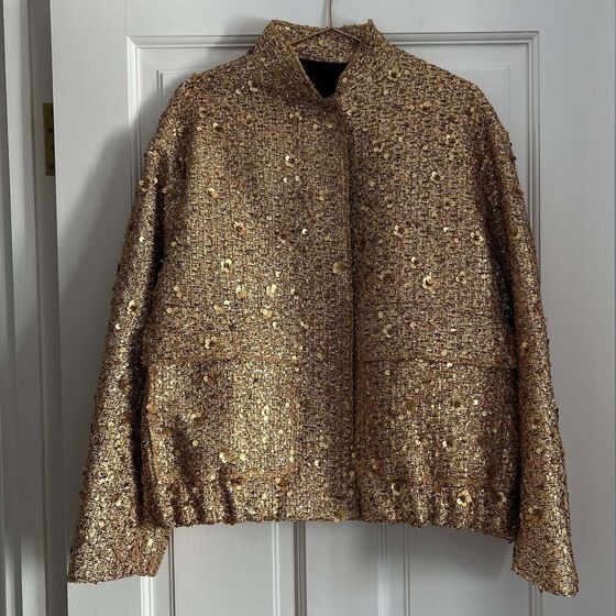 Bomber dourado Zara