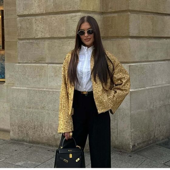 Bomber dourado Zara