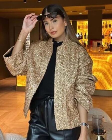 Bomber dourado Zara