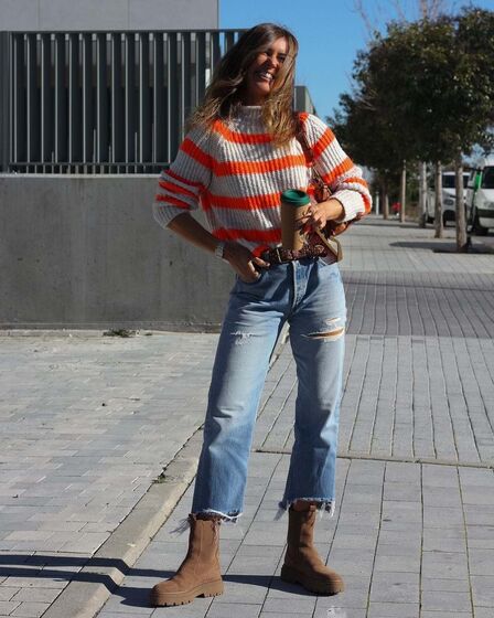 Calças de ganga em conjunto