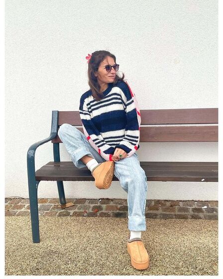 Calças de ganga em conjunto