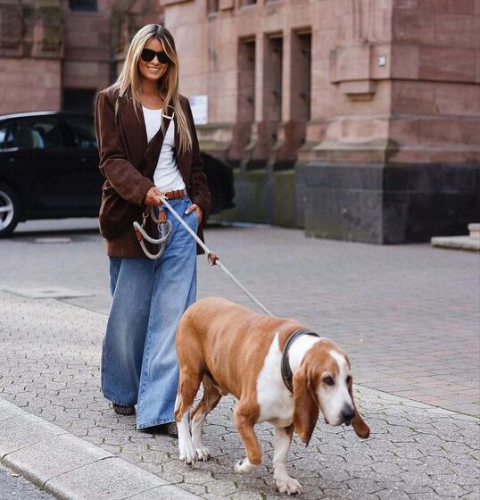 Calças de ganga em conjunto
