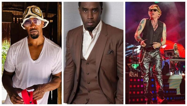 Sean Puffy Combs, Jamie Foxx, Axl Rose