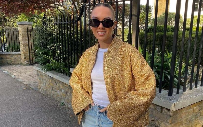 Bomber dourado Zara