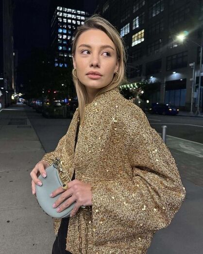 Bomber dourado Zara