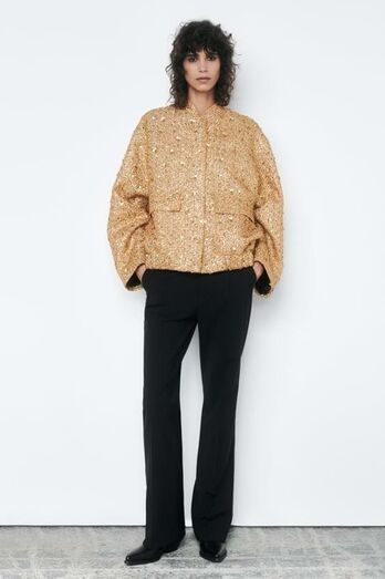 Bomber dourado Zara