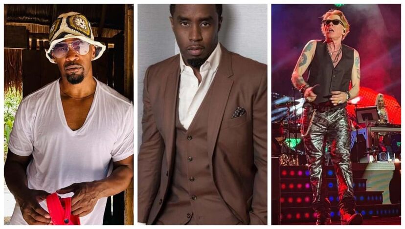 Sean Puffy Combs, Jamie Foxx, Axl Rose