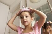 princesa, máscara, criança 