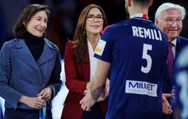 A rainha Mary da Dinamarca no seu primeiro ato oficial a solo no estrangeiro