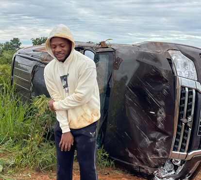 As imagens impressionantes do acidente de carro de Jay Oliver, ex-'Big Brother Famosos'