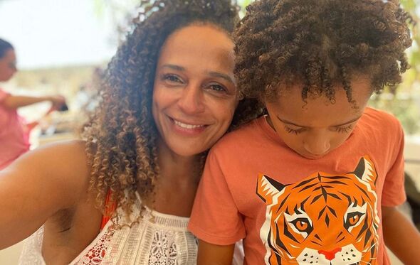Isabel dos Santos com o filho