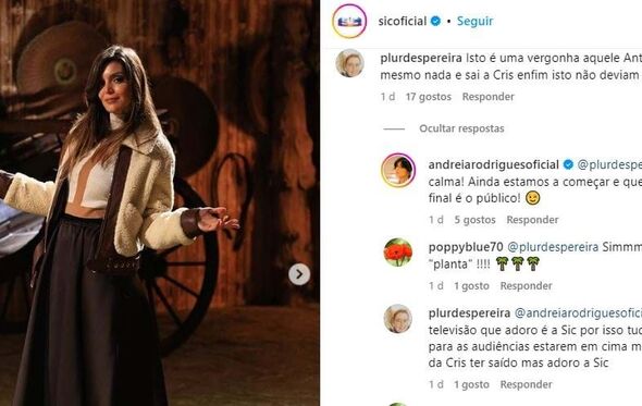 Andreia Rodrigues responde a críticas