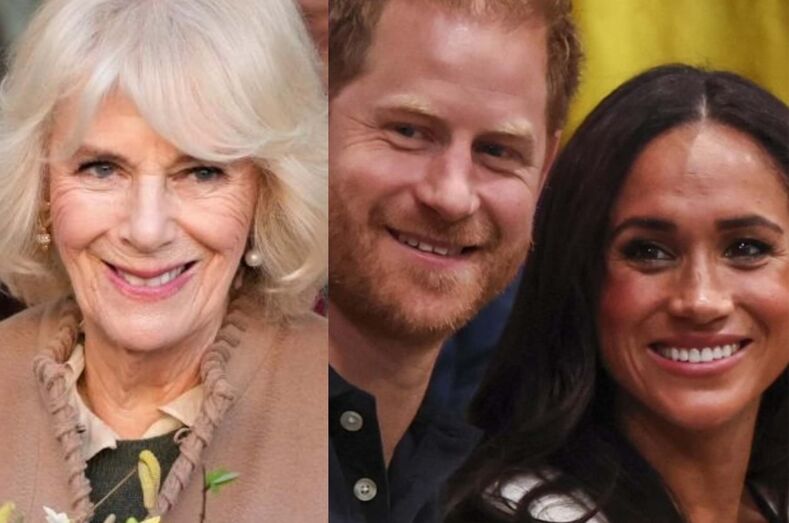 Rainha Camilla, Meghan, Harry