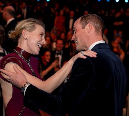 Sem Kate Middleton, príncipe William apoia-se na companhia de Cate Blanchett