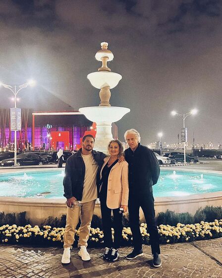 Jorge Jesus com a mulher e o filho