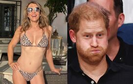 Atriz Elizabeth Hurley já reagiu após ter sido dito que foi com ela a primeira vez do príncipe Harry