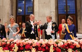 O sumptuoso jantar de gala que os reis da Holanda deram em homenagem aos reis de Espanha