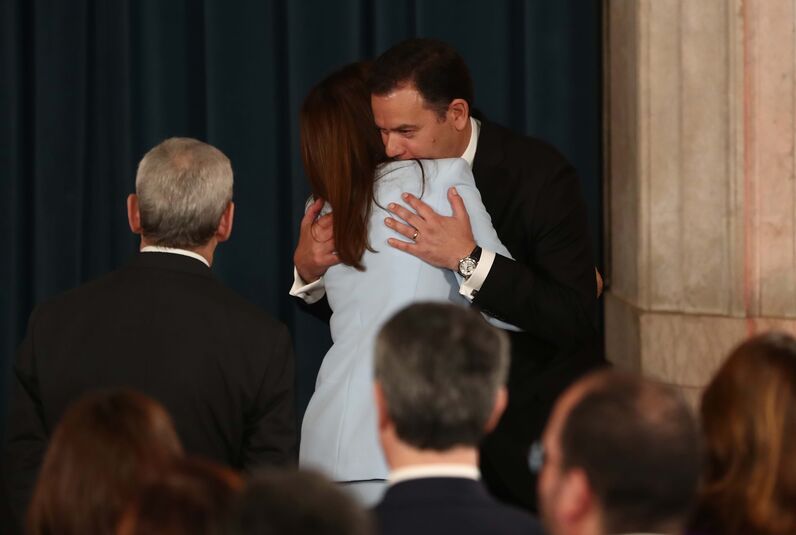 Carla e Luís Montenegro 