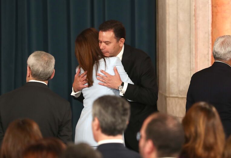 Carla e Luís Montenegro 